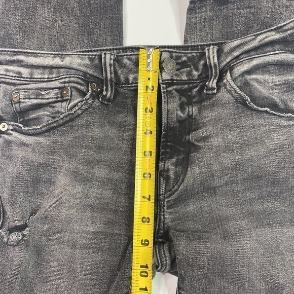 American Eagle Next Level Flex Slim Grey Black Distressed Jeans 28x32 - Picture 10 of 14